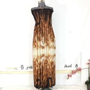 Cristina Love Orange Womens Maxi Dress Size M